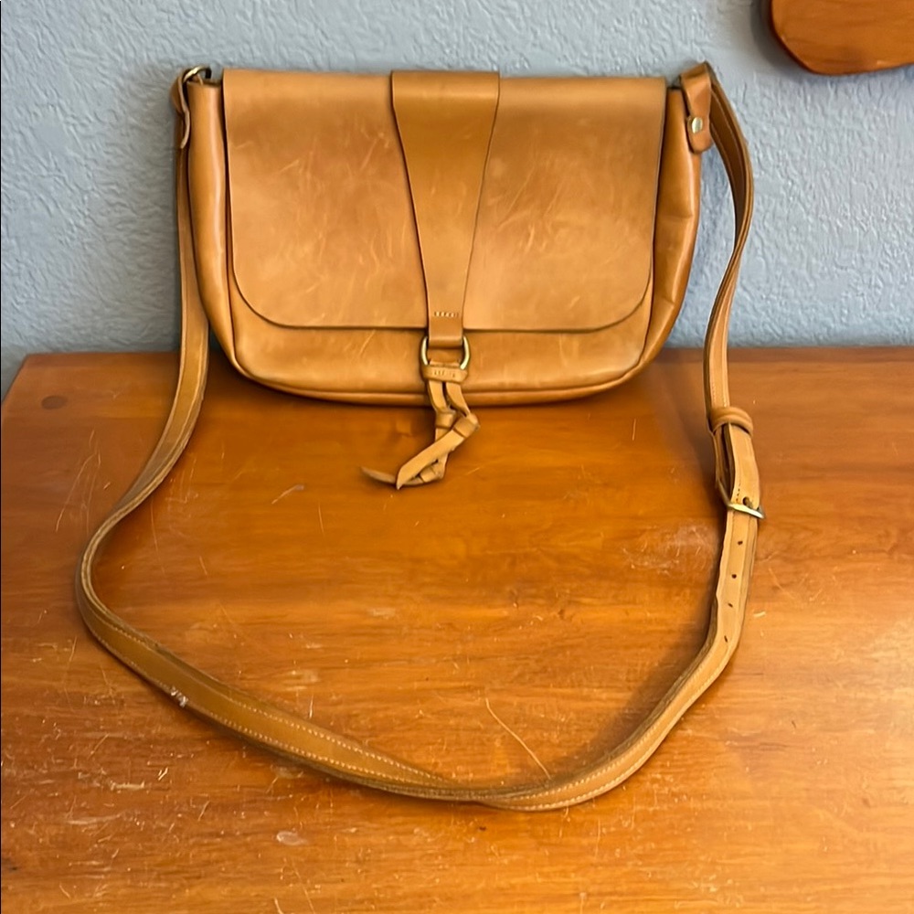 Tan Leather Crossbody Bag